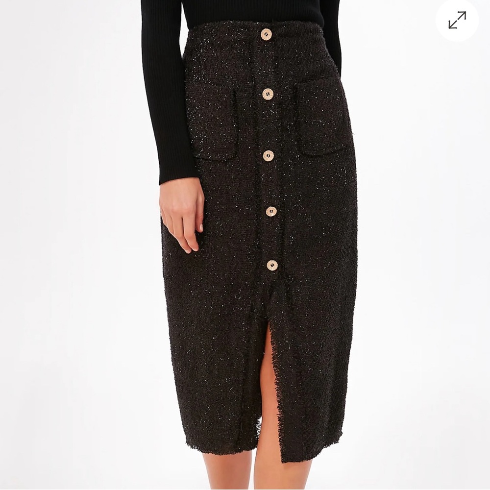 Pomander Place Tweed Midi Skirt